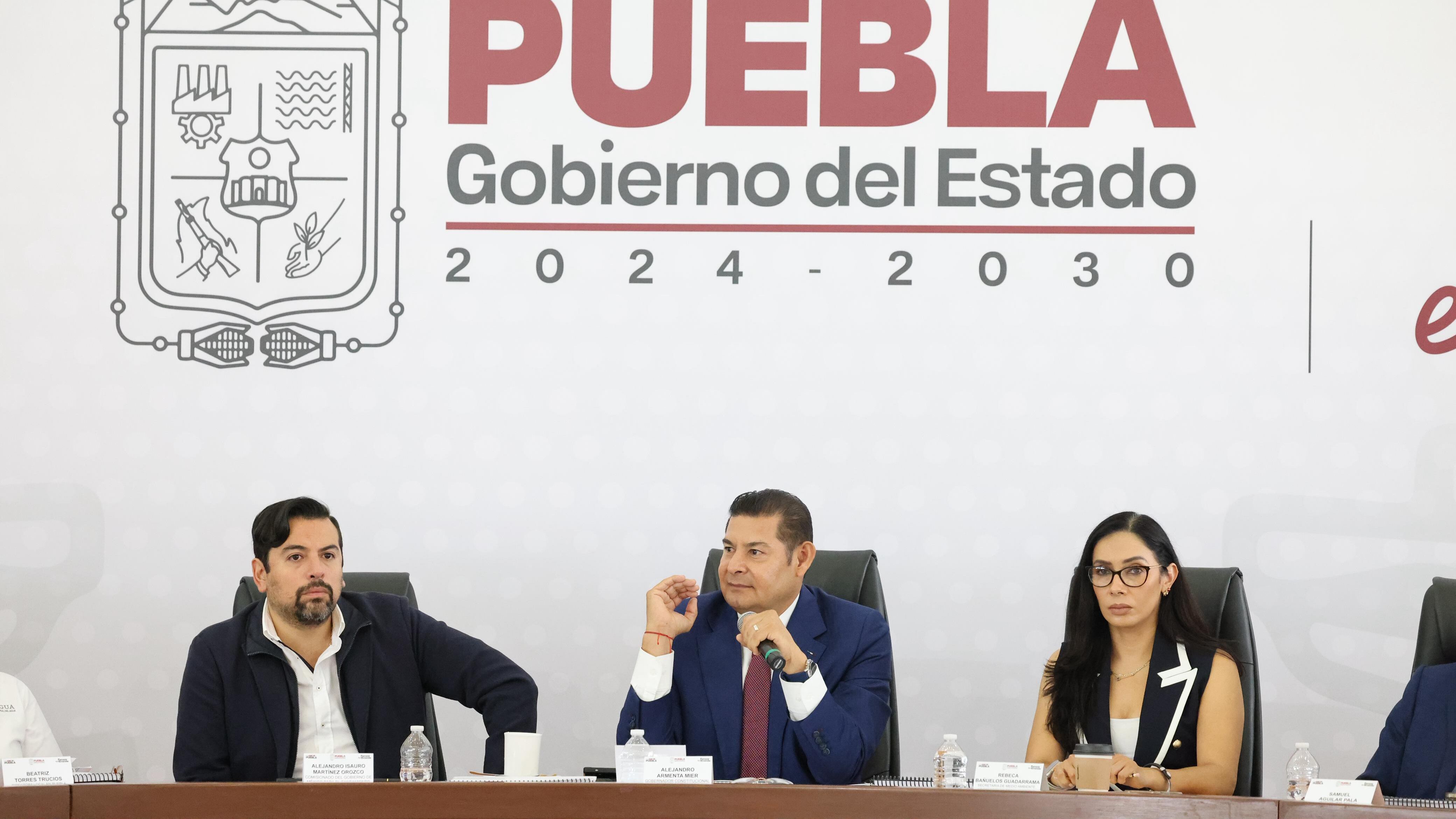 Alejandro Armenta y Alejandro Isauro informan sobre avances en el saneamiento del Río Atoyac