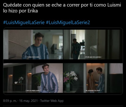 Meme sobre Erika y Luis Miguel.