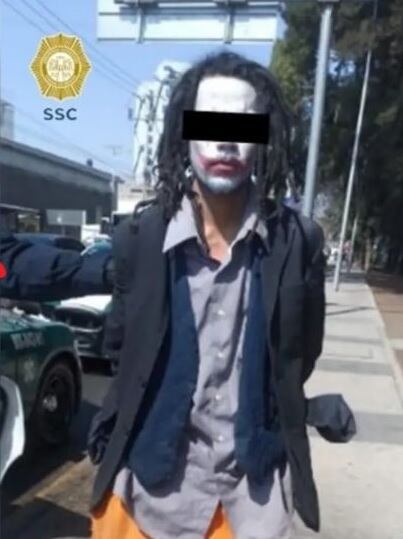 Sujeto disfrazado de Joker asalta a hombre en la CDMX