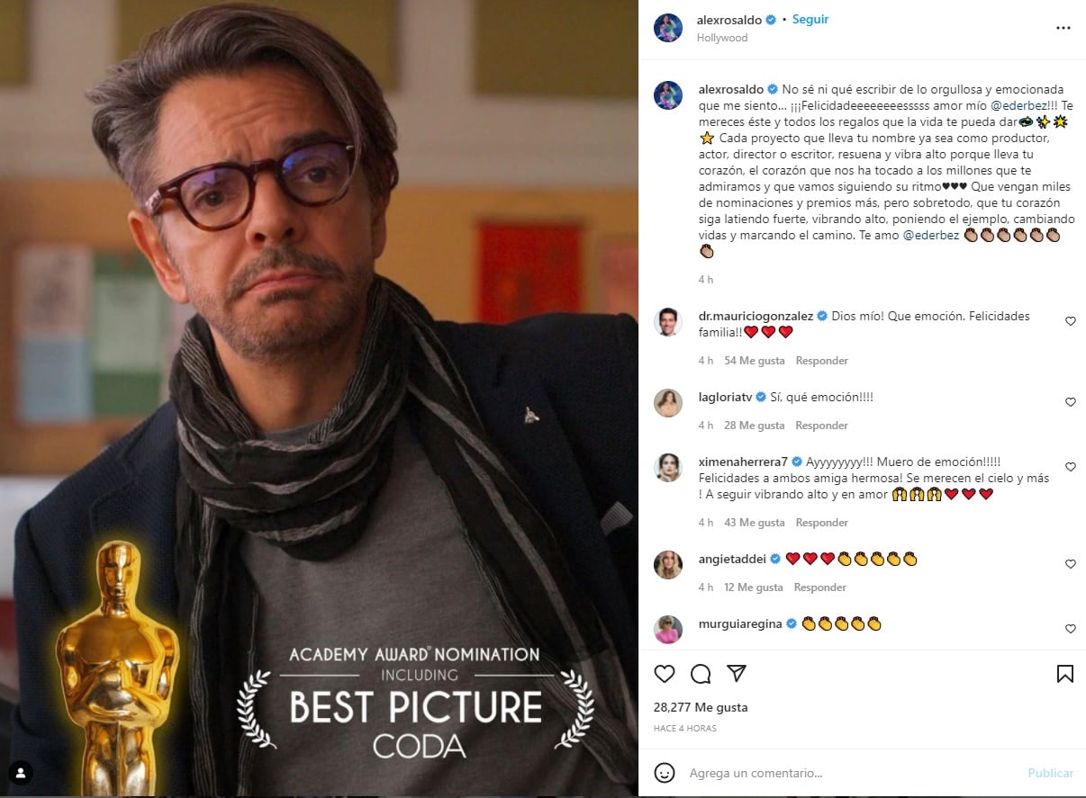Alessandra Rosaldo orgullosa de Eugenio Derbez