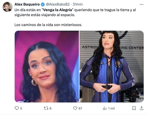 Recuerdan visita de Katy Perry a Venga La Alegría tras viaje al espacio
