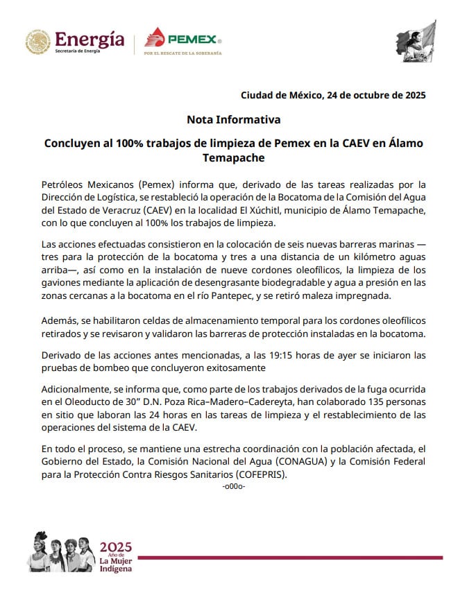 Comunicado de Pemex