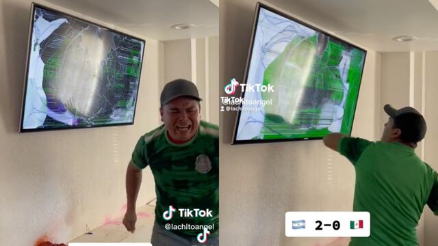 Aficionado sale de control y destruye su tele