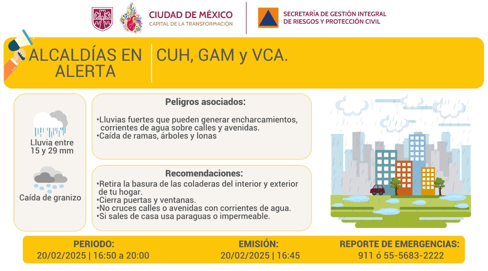 Clima hoy jueves 20 de febrero