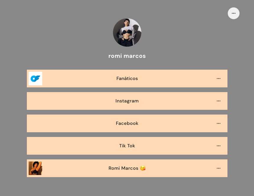Así se ve el perfil en OnlyFans de Romina Marcos que tenía escondido