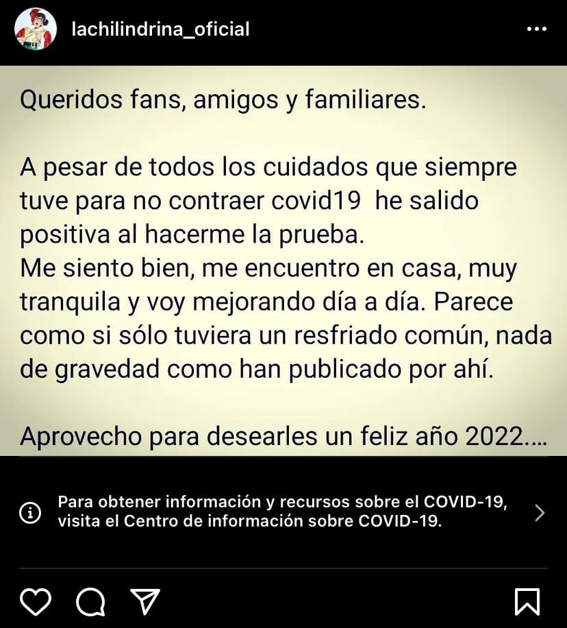 Comunicado, La Chilindrina