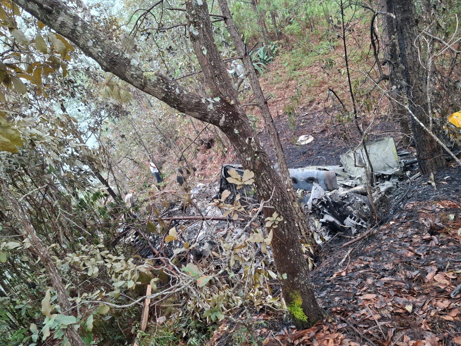 Helicóptero de CFE se desploma en Jalisco