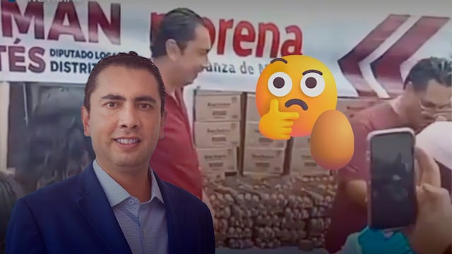 Actos anticipados de campaña? Román Cortés reparte conos con huevo en Edomex