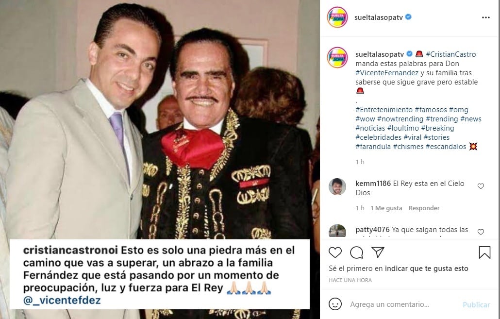 Vicente Fernández y Cristian Castro