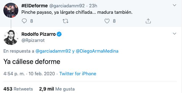 Pizarro llamó "deforme" a un aficionado