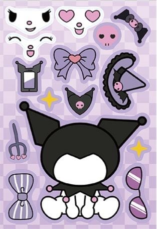 Kuromi para vestir: 4 plantillas para recortar y armar al personaje de Sanrio