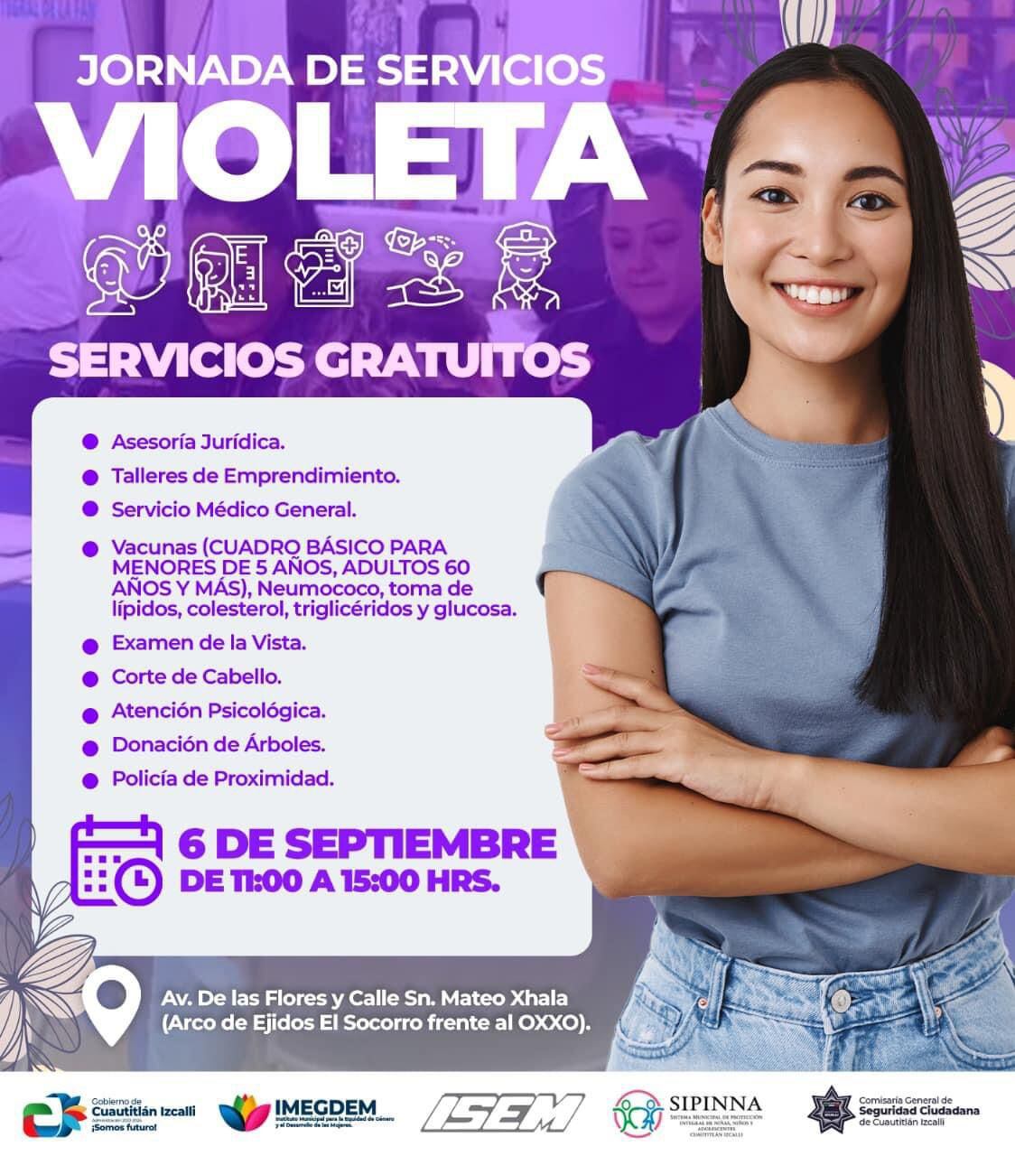 Karla Fiesco invita a la Jornada de Servicios Violeta