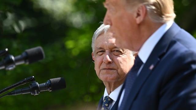 Andrés Manuel López Obrador y Donald Trump en la Casa Blanca.