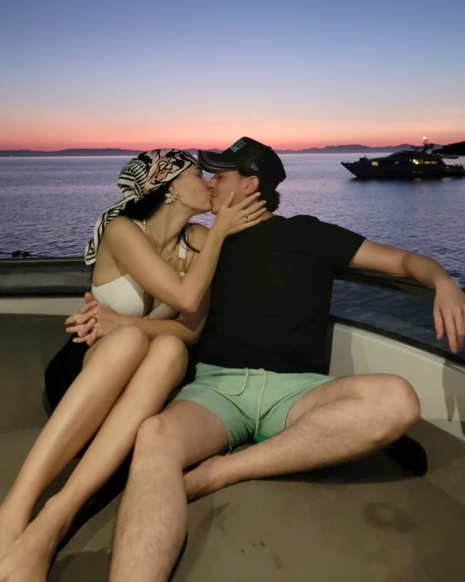 Natália Subtil con su nuevo novio