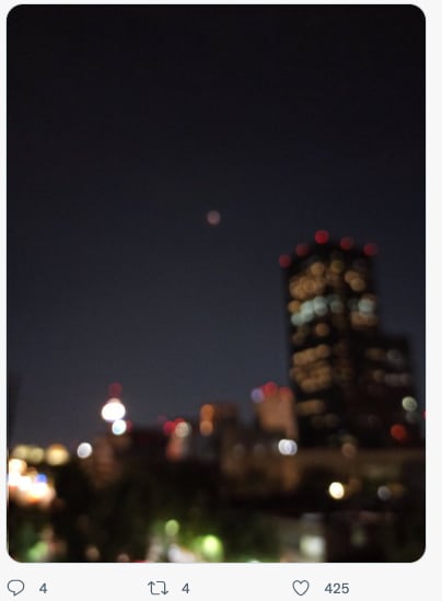 Fotos con mala calidad del Eclipse Lunar 2022