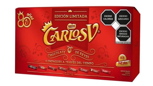 Carlos V caja de aniversario en Walmart