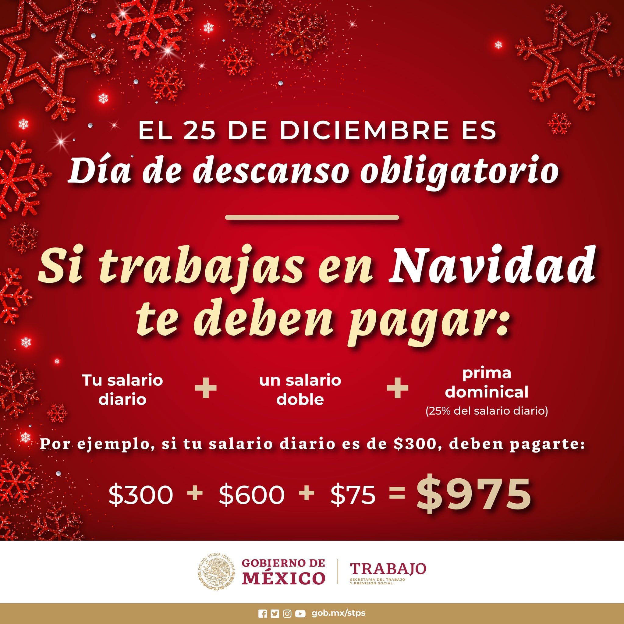 La Secretaría del Trabajo compartió cuánto deben pagar en Navidad