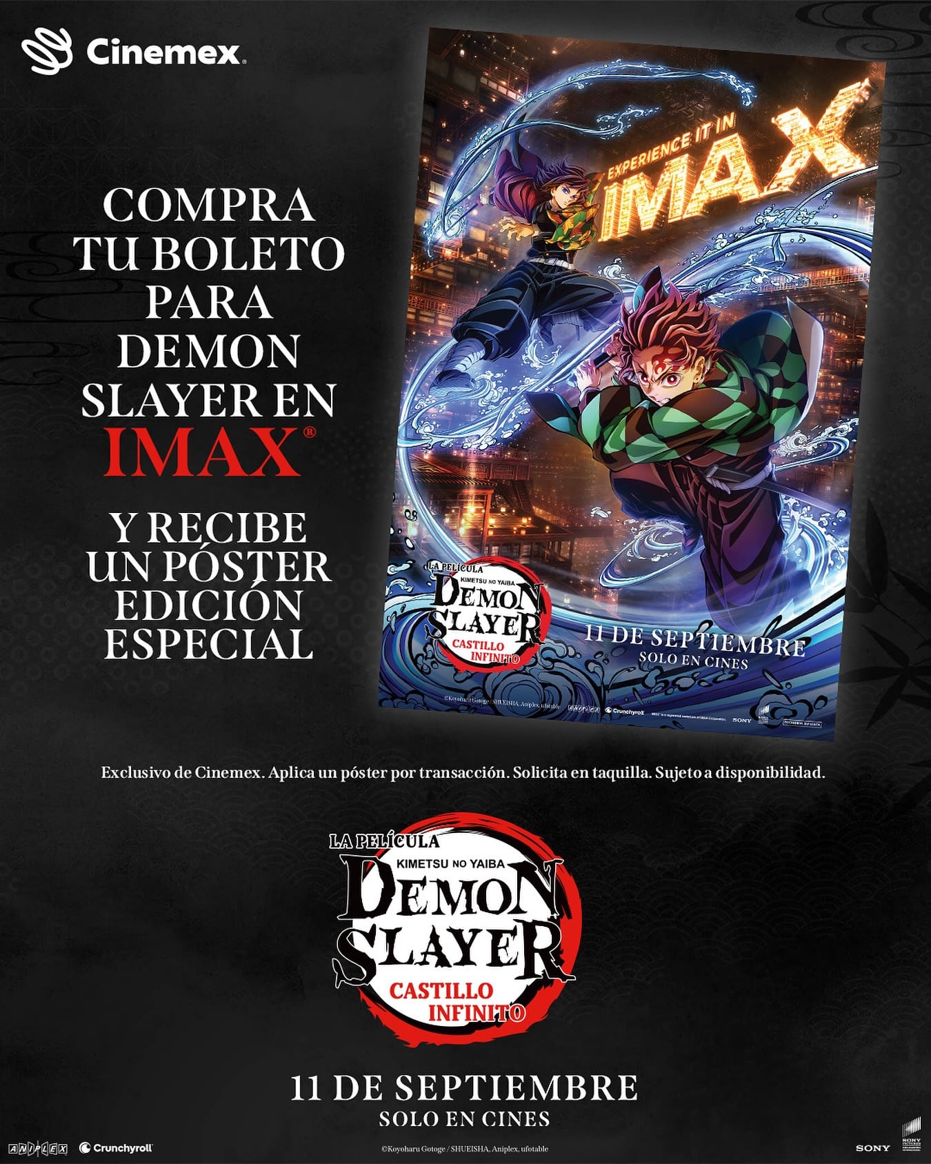 Póster Demon Slayer: El Castillo Infinito en Cinemex