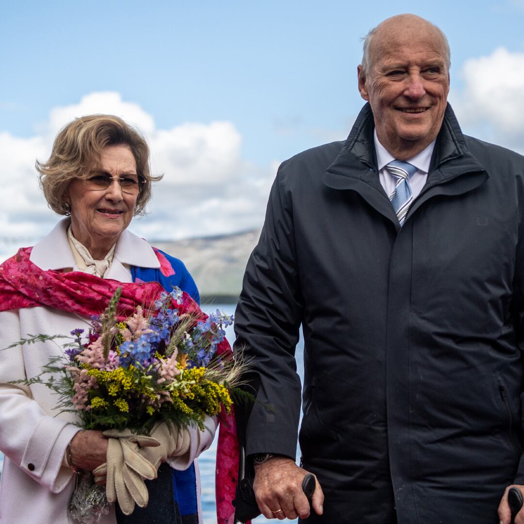La reina Sonia y el rey Harald V de Noruega