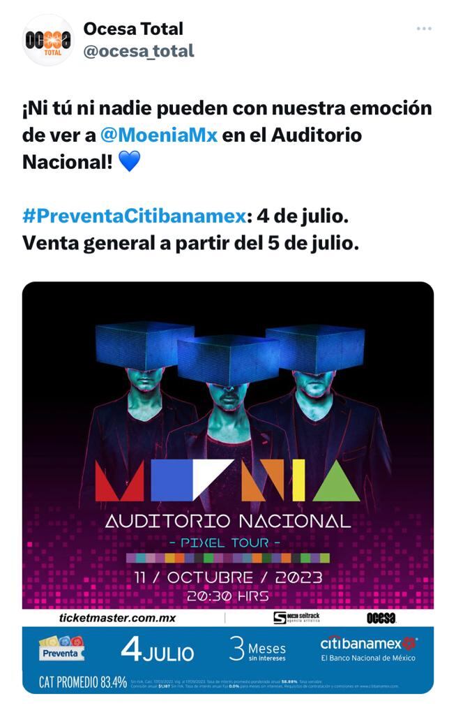 Moenia presenta “Pixel Tour” en el Auditorio Nacional