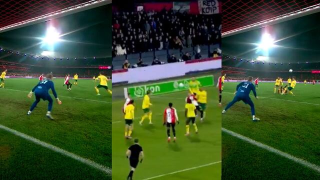 Santiago Giménez se luce con espectacular gol de chilena en el Feyenoord vs Fortuna.