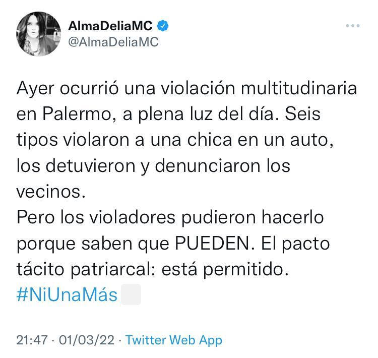 En redes sociales condenan violación tumultuaria en Palermo