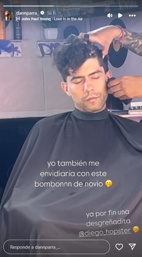 Daniela Parra y su novio