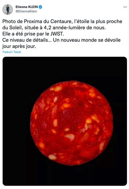 Étienne Klein, científico francés, confunde estrella con un chorizo