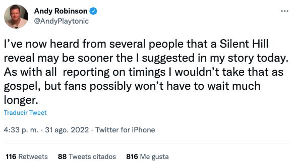 Posible llegada de un nuevo Silent Hill