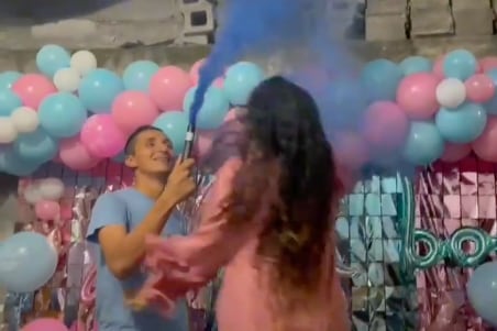 Papá se desmaya al saber sexo de su bebé