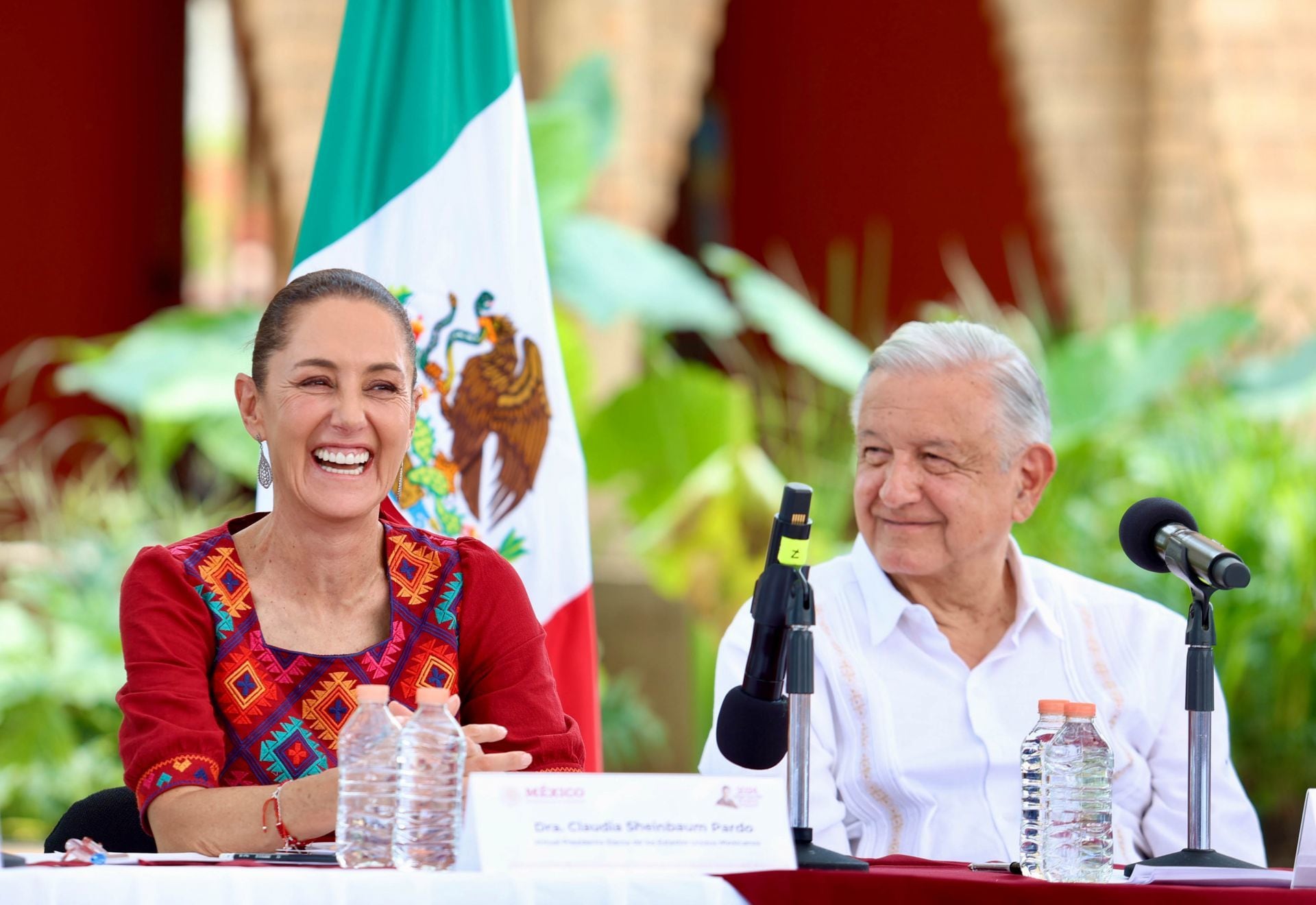 Claudia Sheinbaum, presidenta electa de México, y Andrés Manuel López Obrador, presidente de México