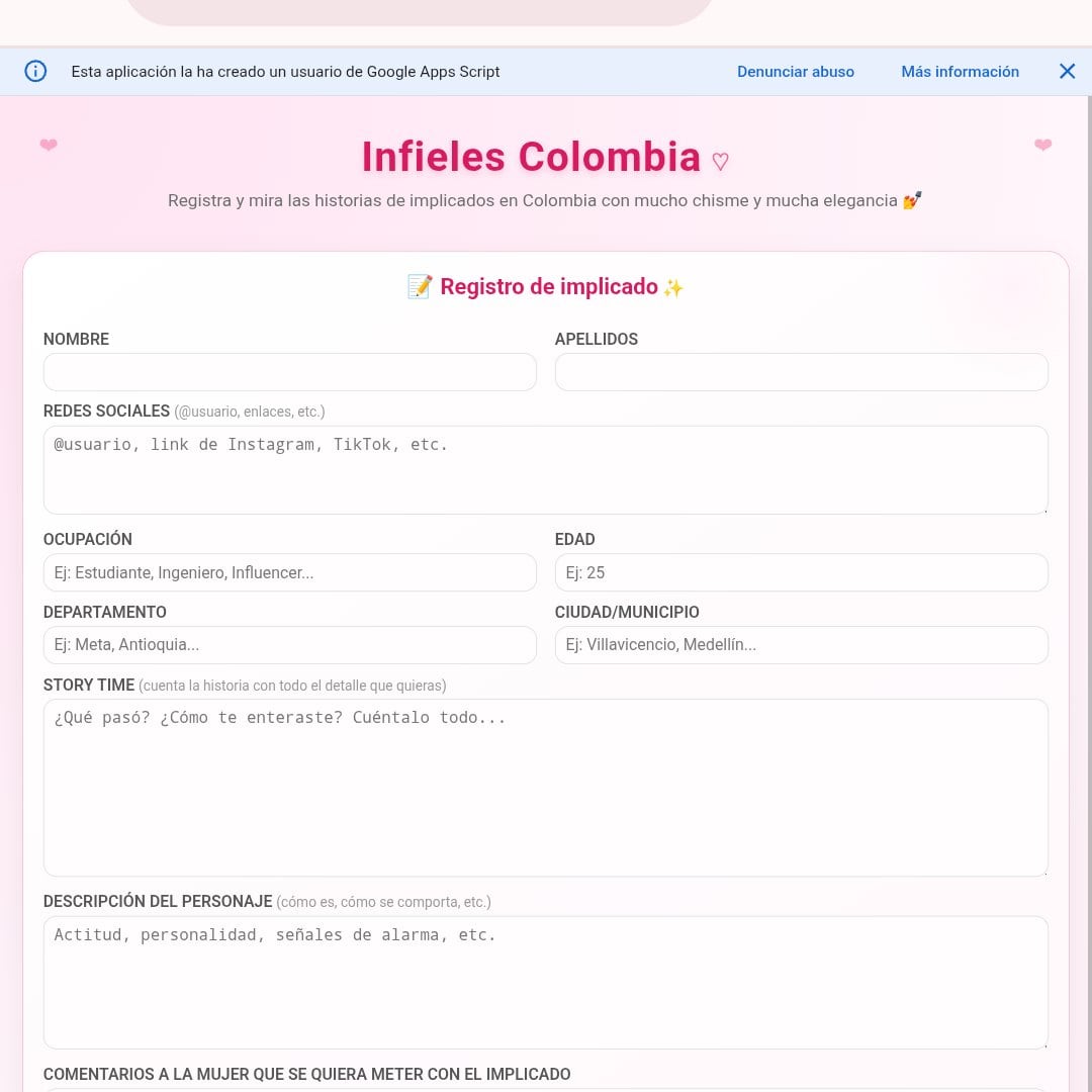 Registro Nacional de Infieles Colombia