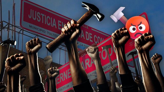 Vecinos quitan letreros con nombres de calles de la colonia La Cuarta Transformación en Tultitlán