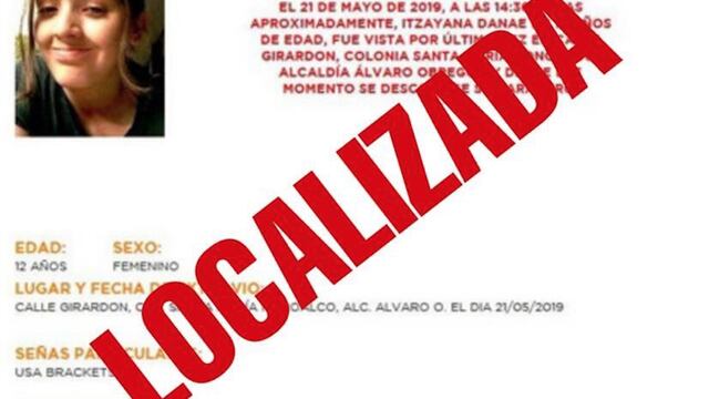 Itzayana Danae fue localizada