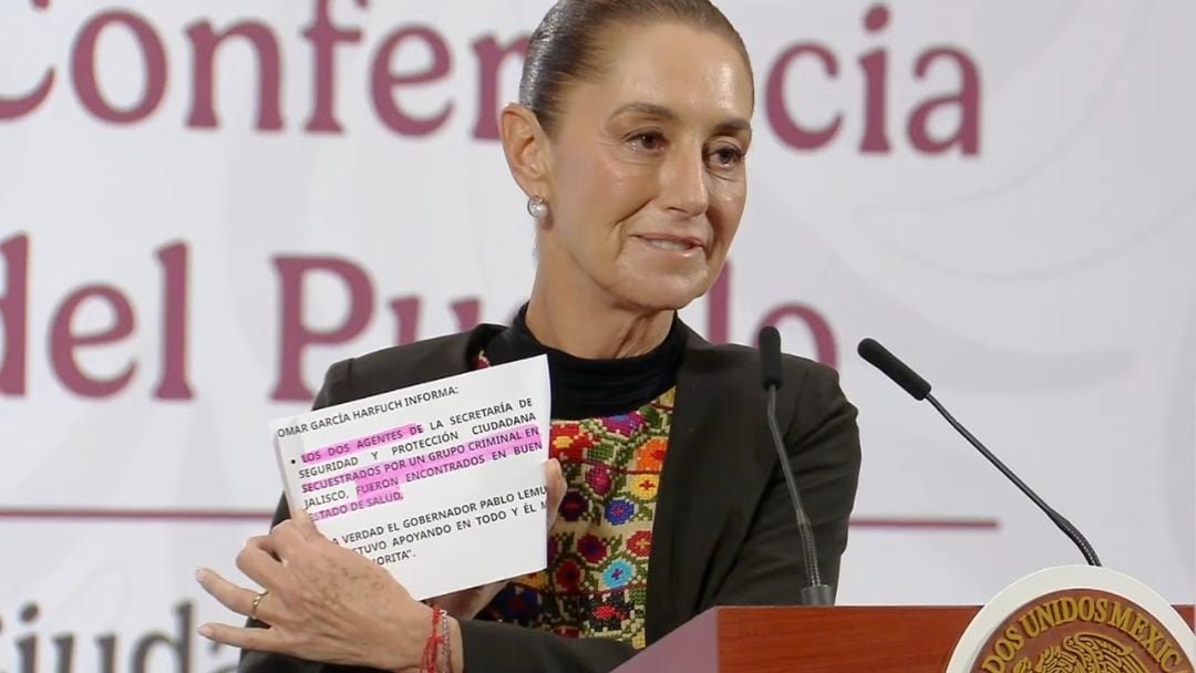 Sheinbaum anuncia que los agentes de la SSPC desaparecidos en Jalisco fueron hallados con vida