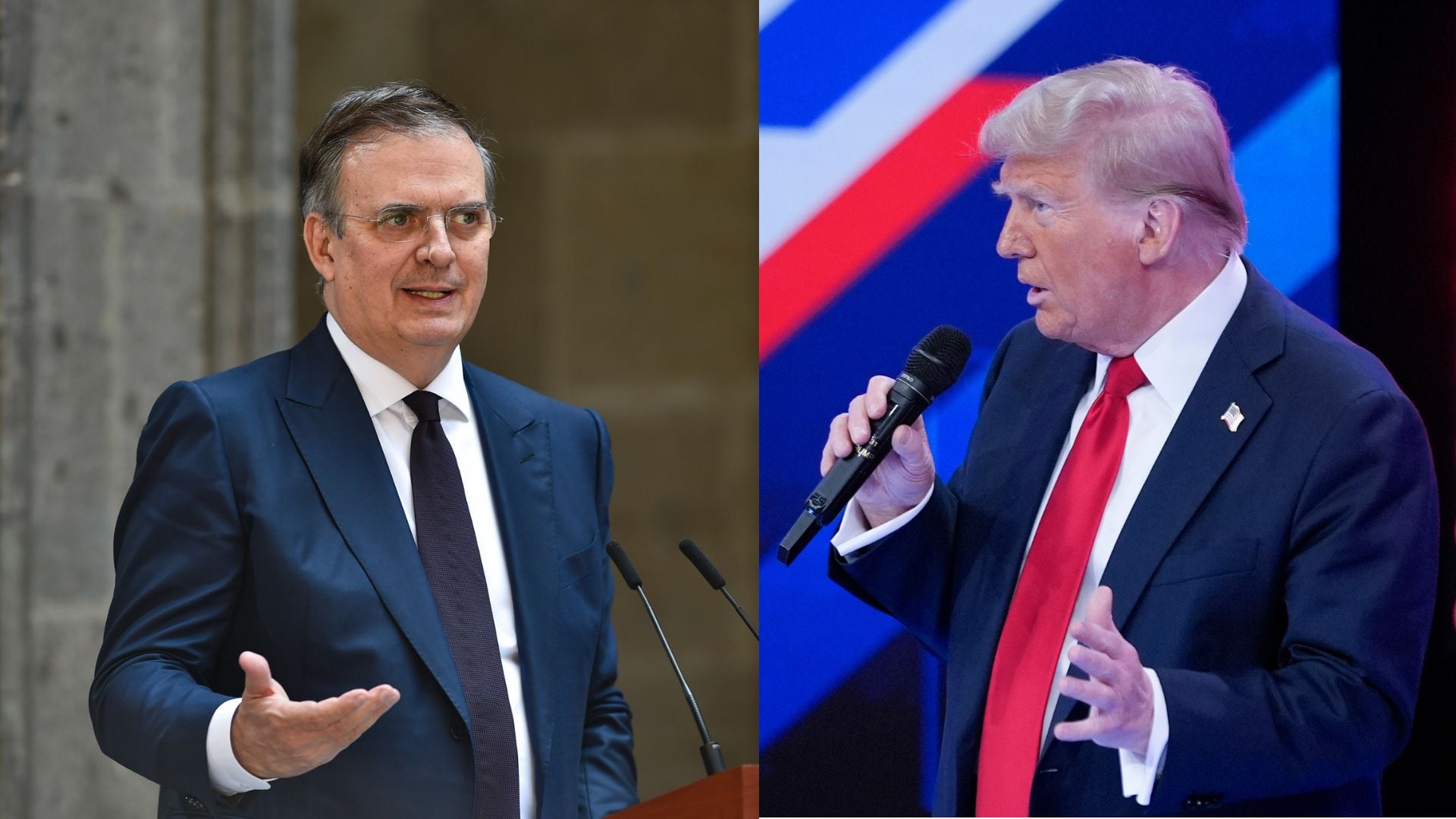 Marcelo Ebrard y Donald Trump