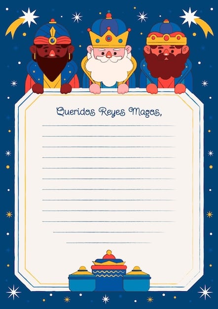 10 plantillas de carta a Los Reyes Magos para imprimir antes del 6 de enero