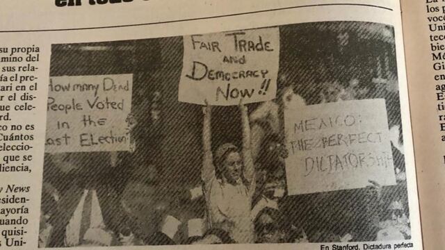 Claudia Sheinbaum protesta en EU por democracia en México (Revista Proceso)