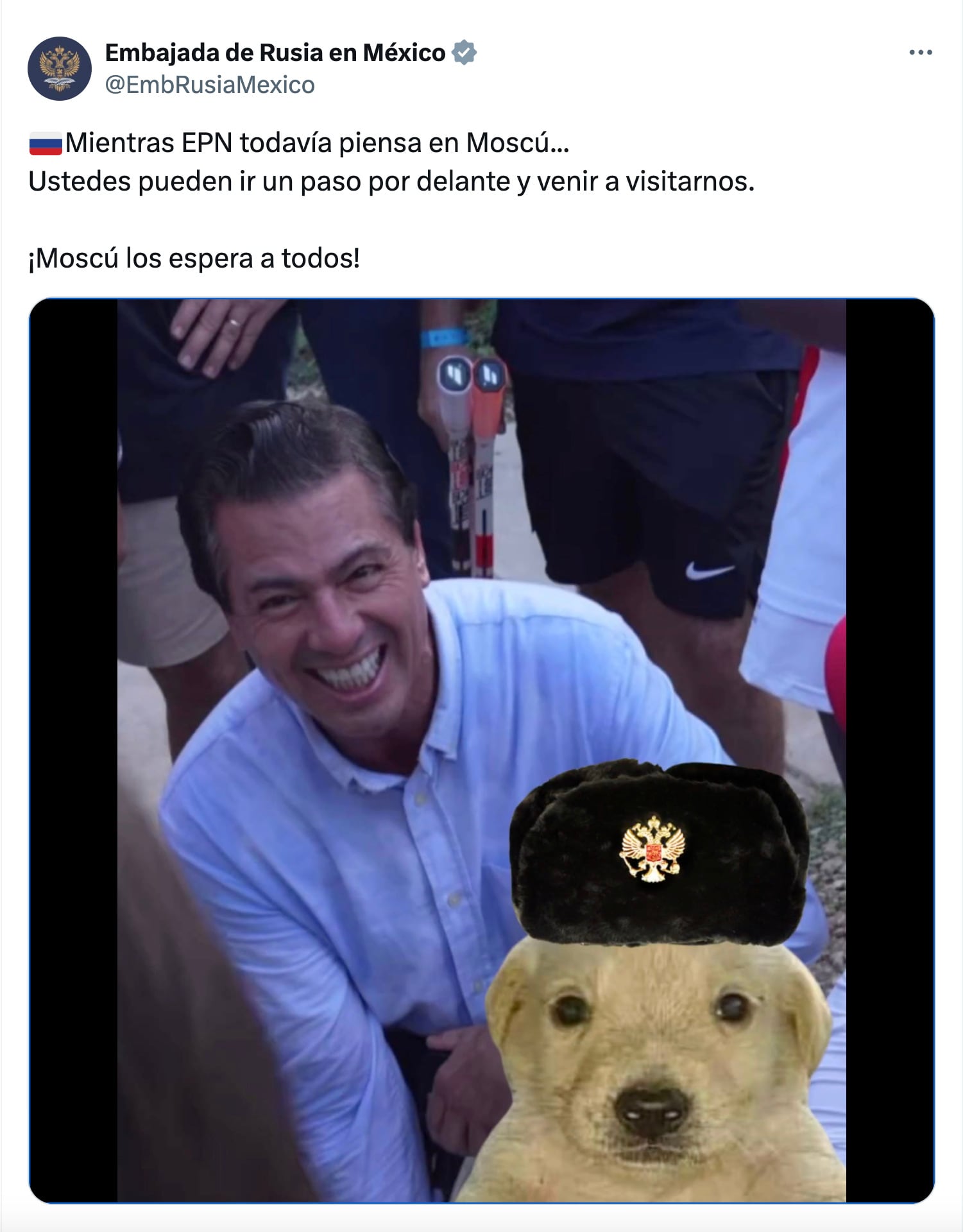 Embajada de Rusia en México reacciona a Enrique Peña Nieto