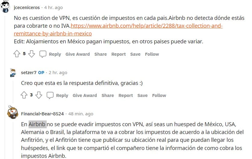Comentarios de Reddit