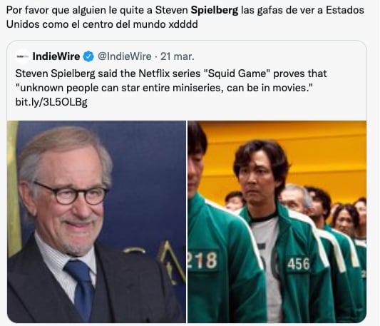 Steven Spielberg llama "desconocidos" al elenco de 'El Juego del Calamar"
