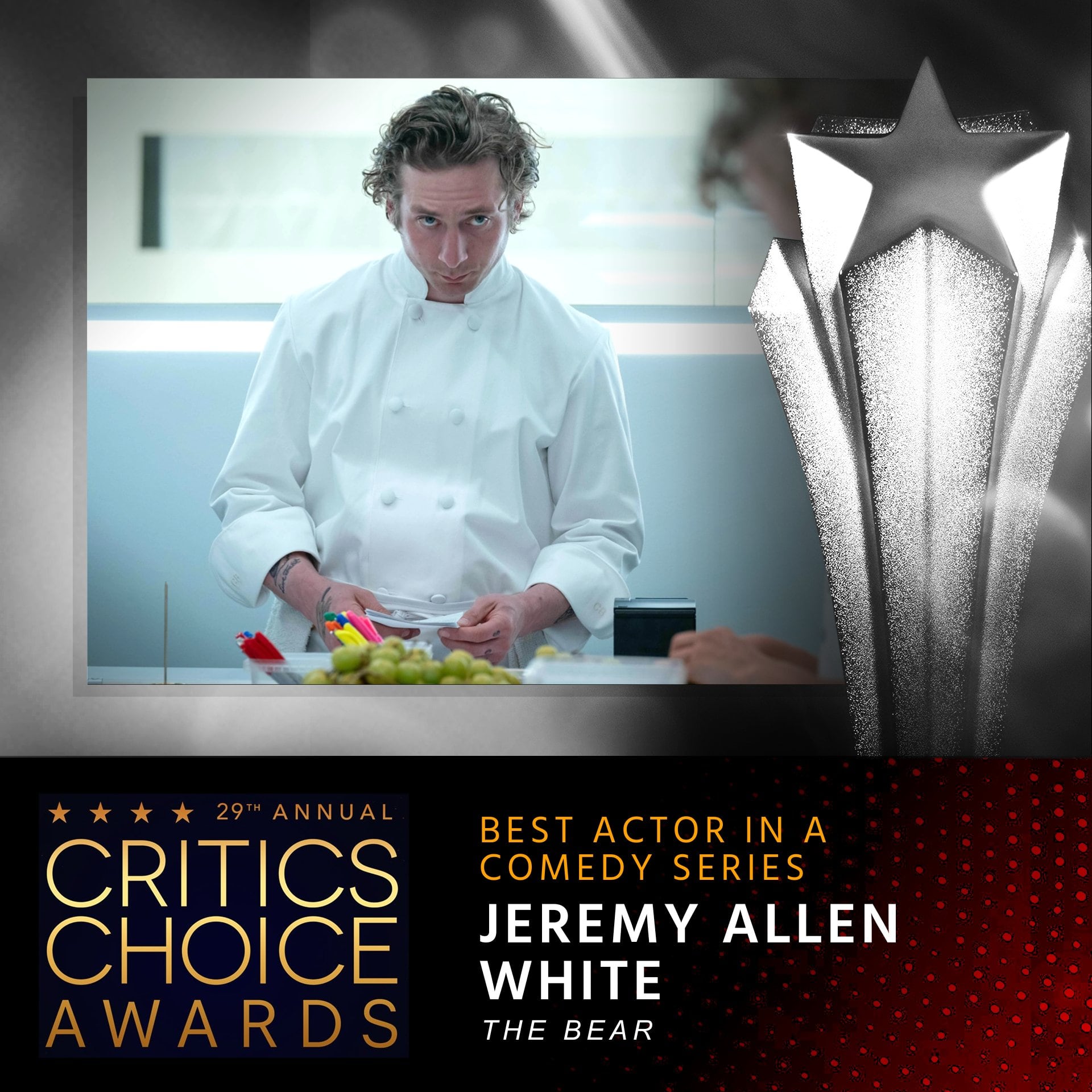 Jeremy Allen White, ganador Critics Choice Awards 2024