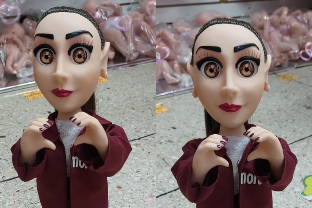 Presentan en TikTok muñeca de Claudia Sheinbaum con 8 audios y canciones