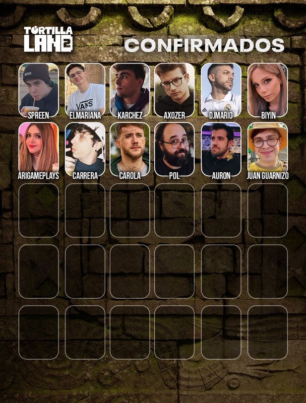 Streamer confirmados para TortillaLand 2, evento de Twitch