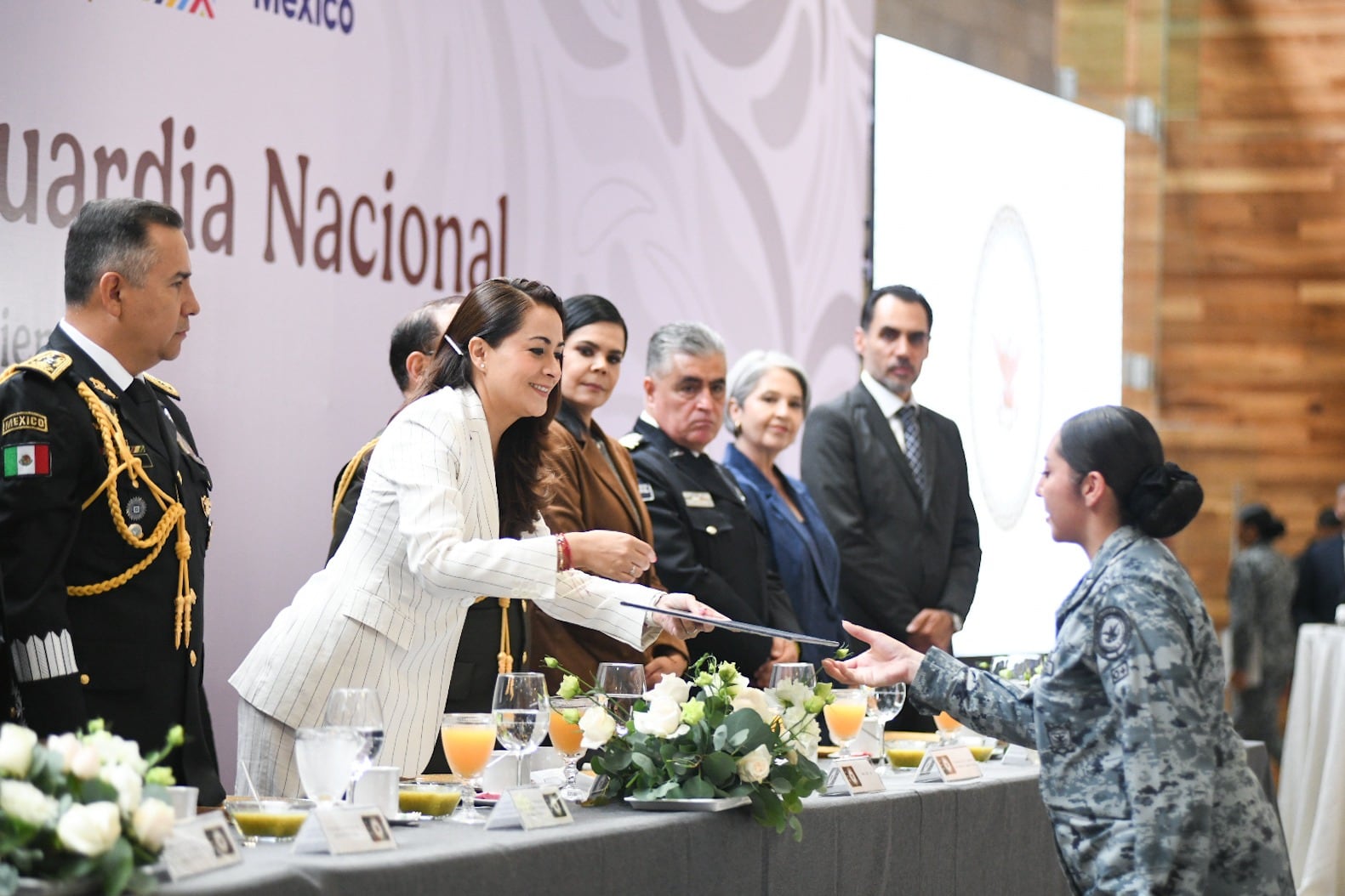 La gobernadora de Aguascalientes, Tere Jiménez, destacó el trabajo conjunto entre el Gobierno de Aguascalientes y la Guardia Nacional.