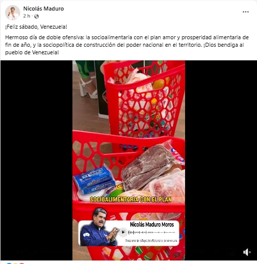 Nicolás Maduro aparece en redes para celebrar logros en materia alimentaria en medio de rumores de salida de Venezuela