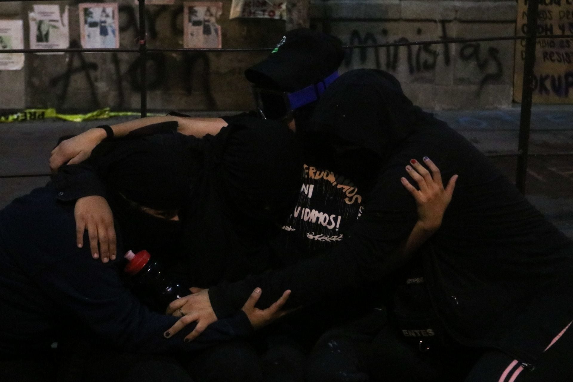 Bloque negro en manifestación 8M.