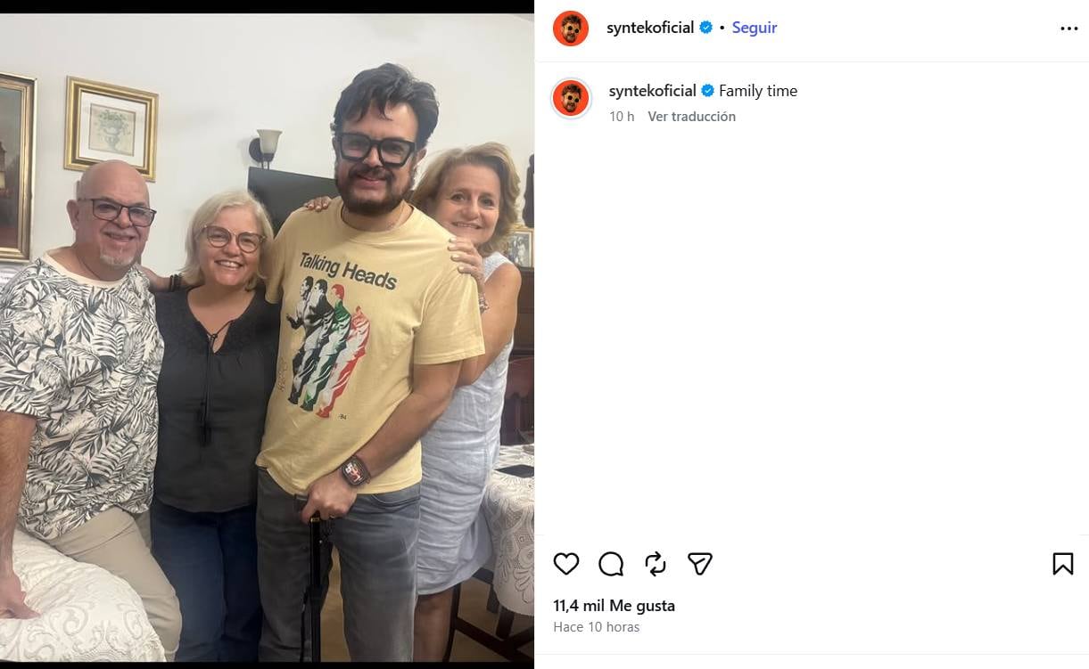 Aleks Syntek comparte foto con su familia en medio de la polémica