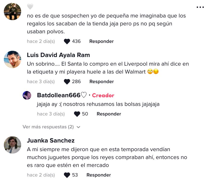 Comentarios al niño que recibe regalo de Santa del mercado