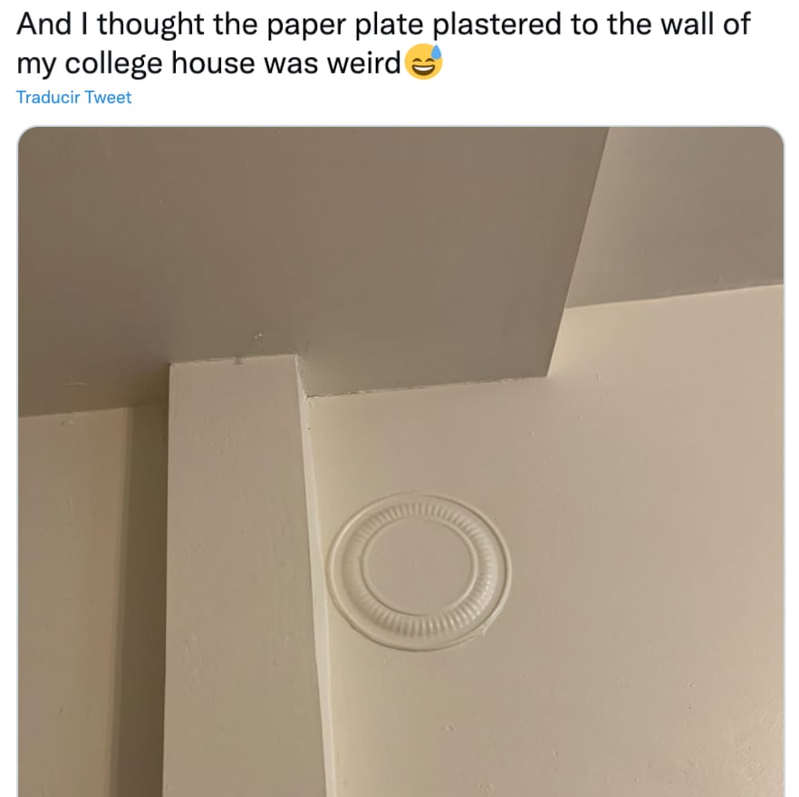 Plato en la pared
